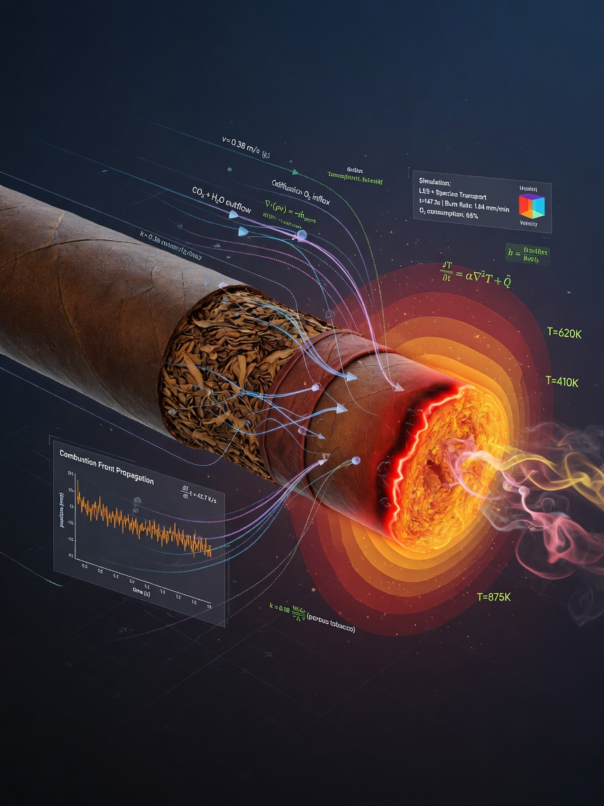 Schematic of multiphysics-coupled simulation of the cigar combustion process