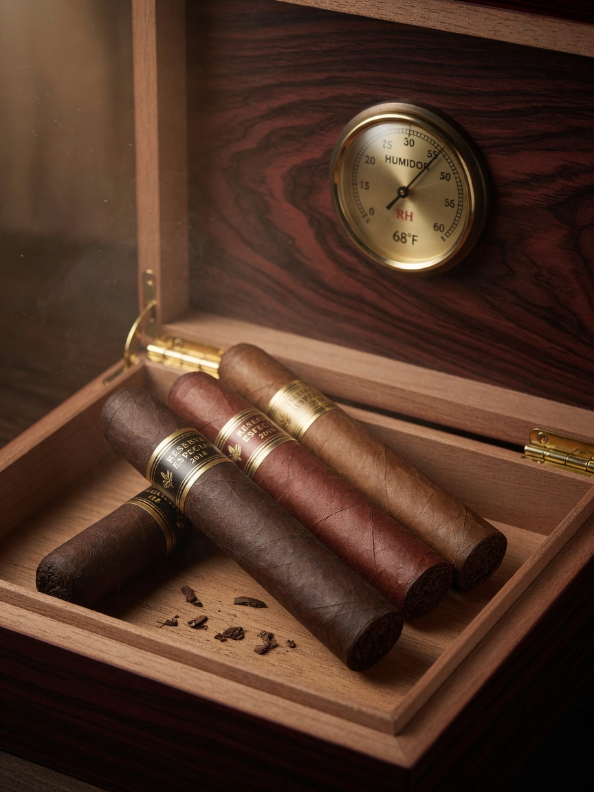 Cigar aging environment illustration