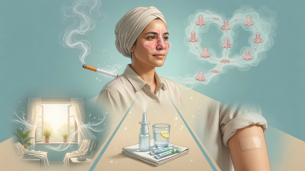 Quitting pathway for nasally sensitive smokers: environmental adjustment, behavioral substitution, and medication selection working together